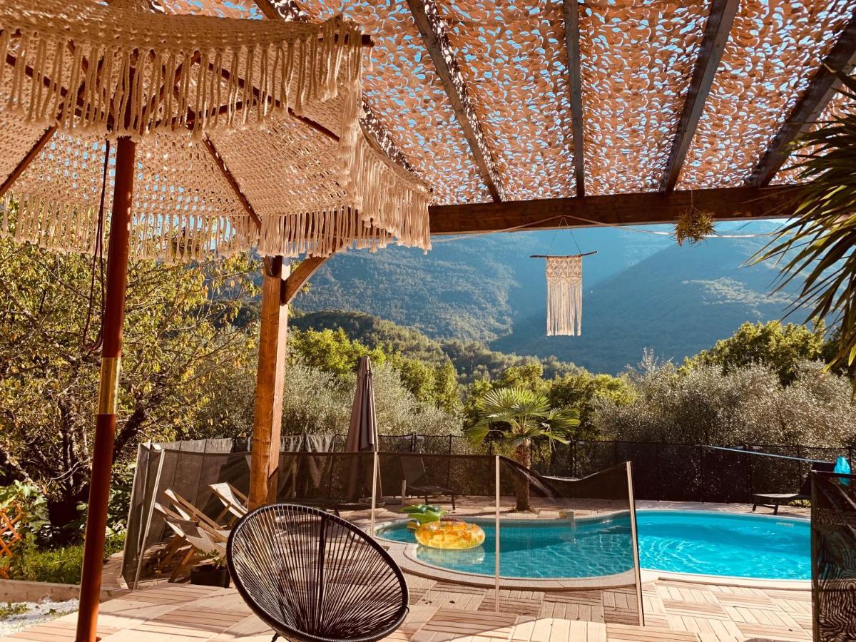 2P Au Coeur Des Montagnes Avec Piscine Chauffee Apartment พูเจต-เทนิแยร์ ภายนอก รูปภาพ